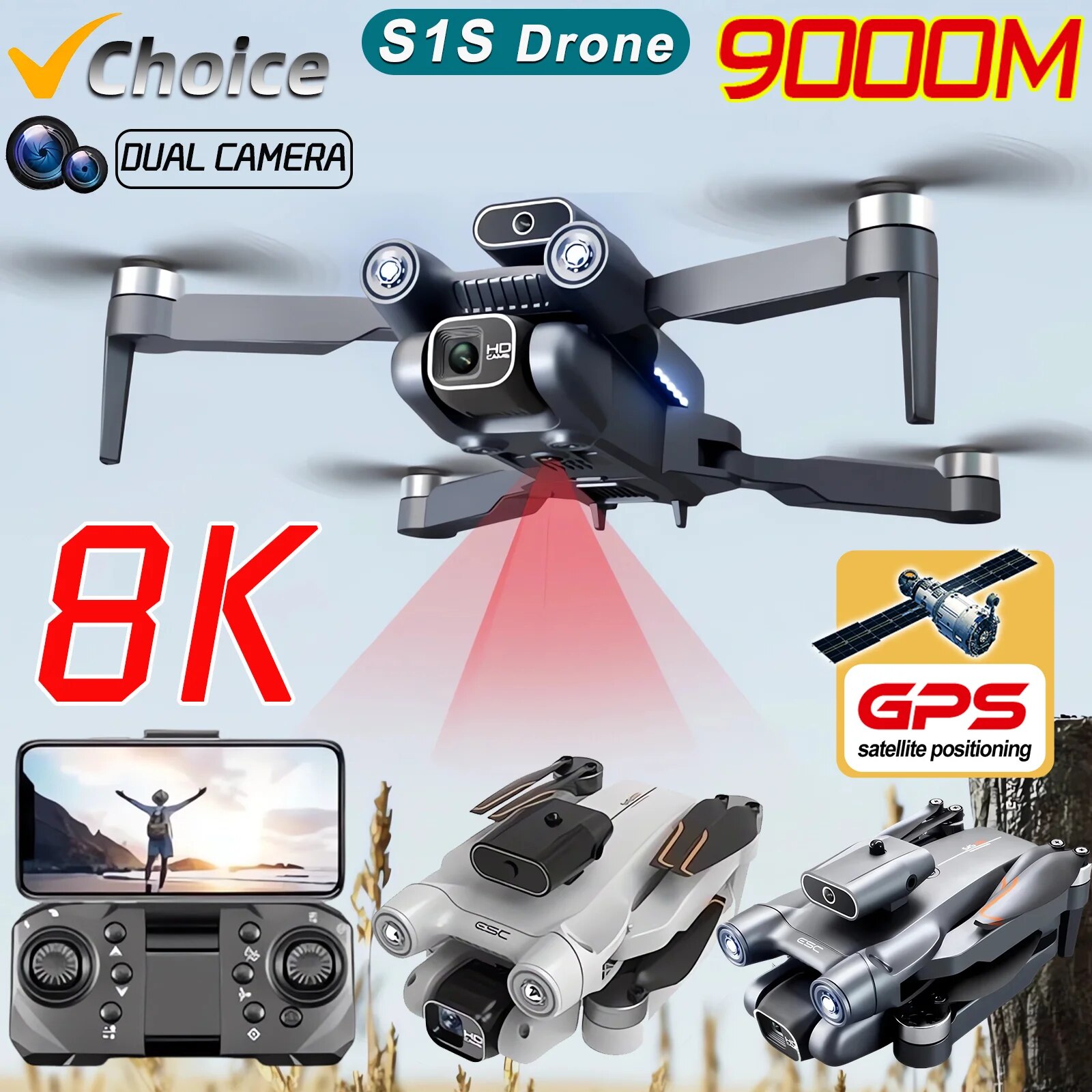 Drone Rc S1S - Дрон S1S с Wi-Fi и HD-Камерой