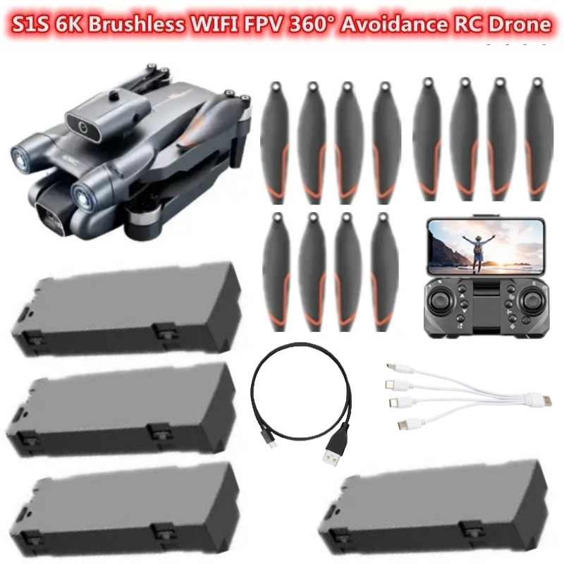 Drone Rc S1S - S1S 6K Бесщеточный WIFI FPV 360