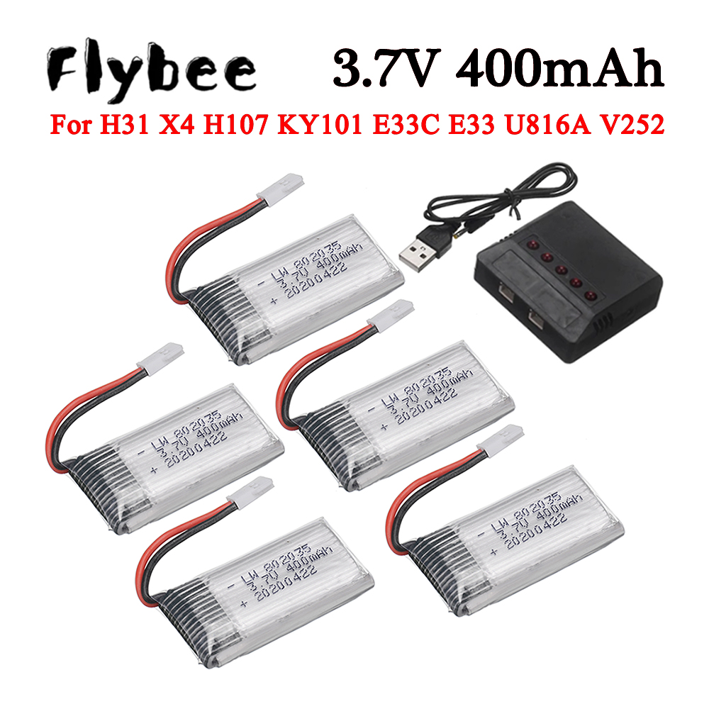 Drone Xh2 Rc - 3,7 В 400 мАч Lipo аккумулятор