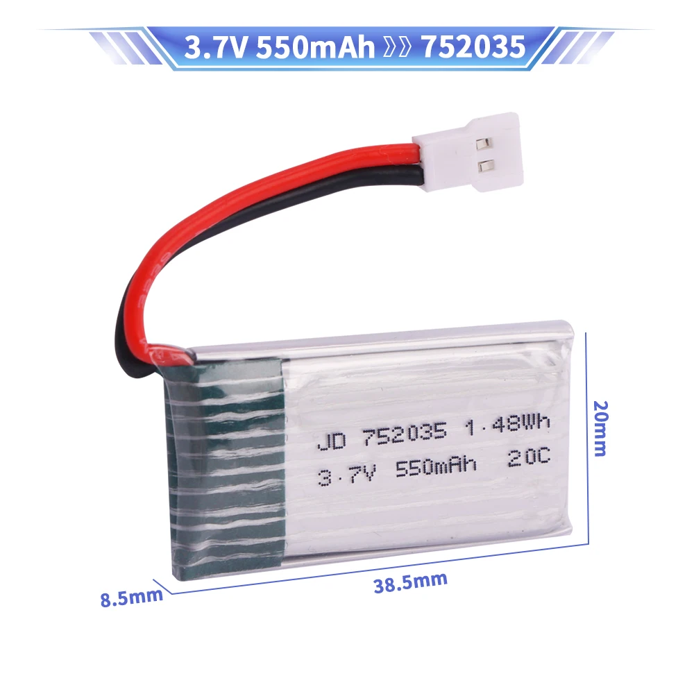 752035 550 мАч 3,7 В Lipo акку – обзор и цена Drone Xh2 Rc