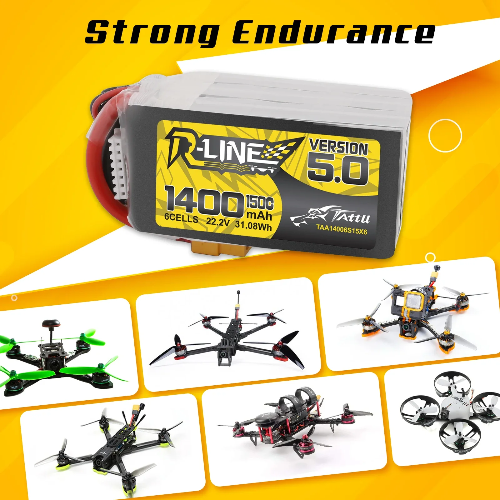 Tattu R-Line 1200 мАч 1400 мАч – обзор и цена Drone Frame 5 Inch