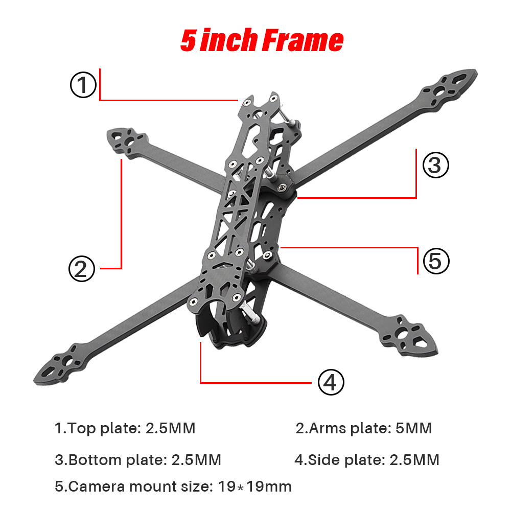 Mark4 5-дюймовый гоночный дрон – обзор и цена Drone Frame 5 Inch