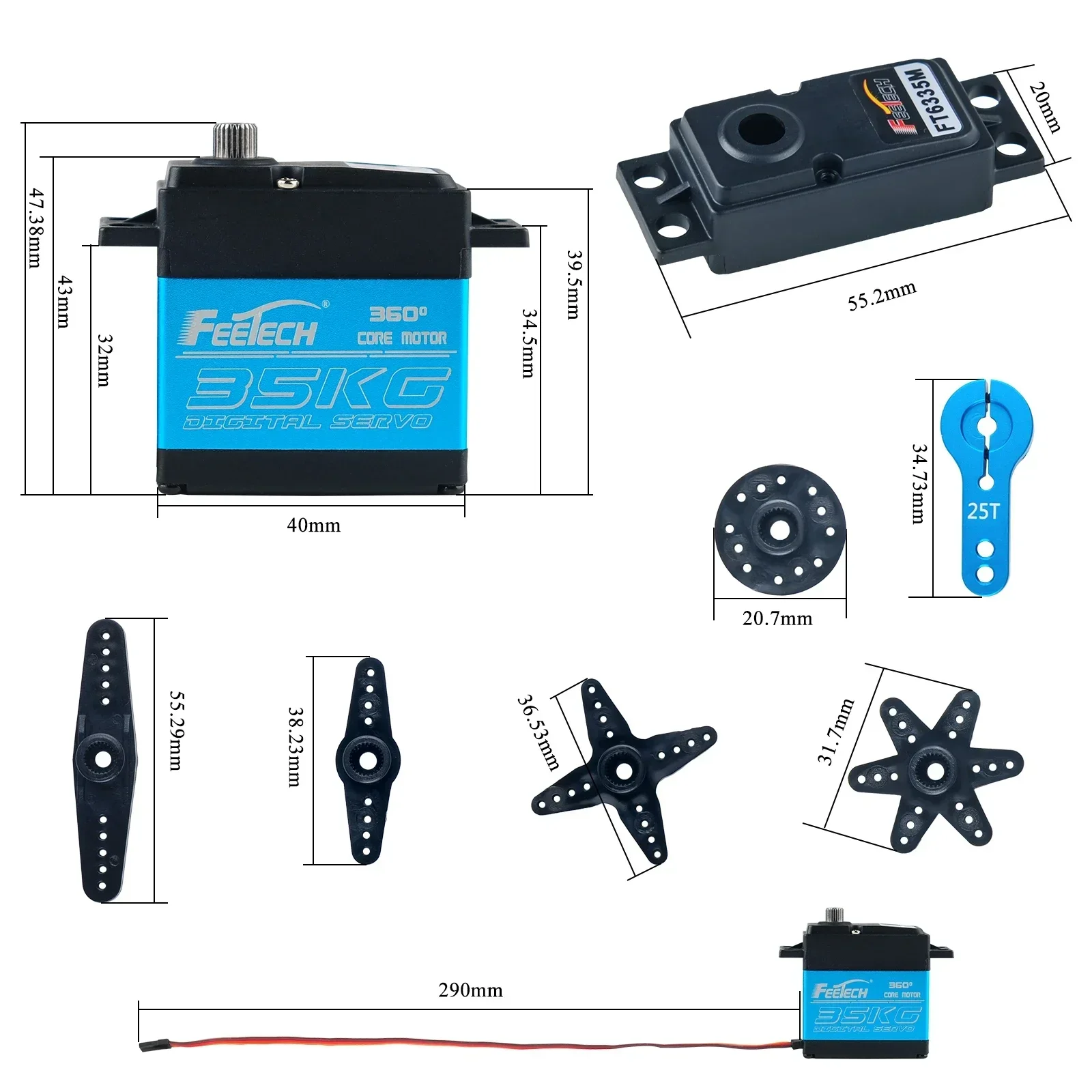 Feetech FT6335M Цифровой RC се – обзор и цена Rc Car Servo