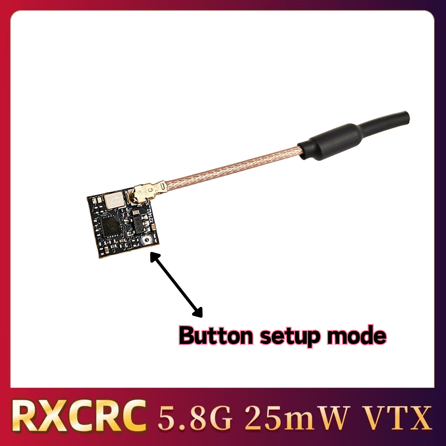 RXCRC 5.8GHz 48CH FPV 25mW ана – обзор и цена Receiver Rc Drone